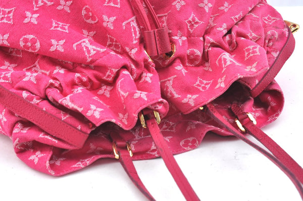 Auth Louis Vuitton Monogram Denim Noefull MM 2Way Hand Bag M40870 Pink 9295G