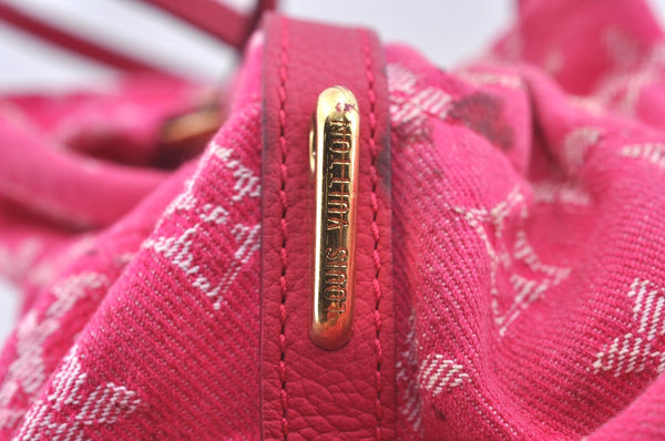 Auth Louis Vuitton Monogram Denim Noefull MM 2Way Hand Bag M40870 Pink 9295G