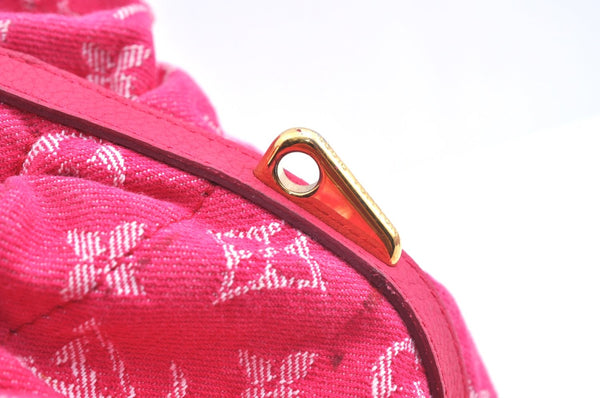 Auth Louis Vuitton Monogram Denim Noefull MM 2Way Hand Bag M40870 Pink 9295G