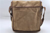 Authentic PRADA Canvas Leather Shoulder Cross Body Bag Purse Brown 9296D