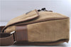 Authentic PRADA Canvas Leather Shoulder Cross Body Bag Purse Brown 9296D