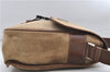 Authentic PRADA Canvas Leather Shoulder Cross Body Bag Purse Brown 9296D