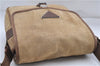 Authentic PRADA Canvas Leather Shoulder Cross Body Bag Purse Brown 9296D
