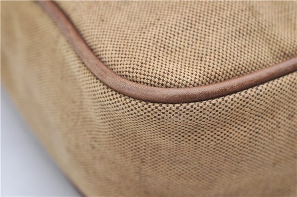 Authentic PRADA Canvas Leather Shoulder Cross Body Bag Purse Brown 9296D
