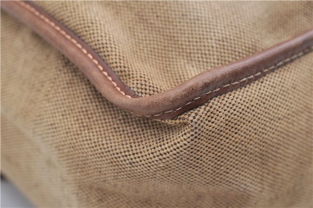 Authentic PRADA Canvas Leather Shoulder Cross Body Bag Purse Brown 9296D