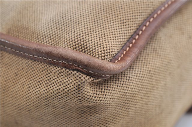Authentic PRADA Canvas Leather Shoulder Cross Body Bag Purse Brown 9296D