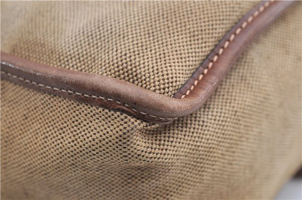 Authentic PRADA Canvas Leather Shoulder Cross Body Bag Purse Brown 9296D