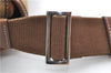 Authentic PRADA Canvas Leather Shoulder Cross Body Bag Purse Brown 9296D