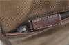 Authentic PRADA Canvas Leather Shoulder Cross Body Bag Purse Brown 9296D