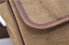 Authentic PRADA Canvas Leather Shoulder Cross Body Bag Purse Brown 9296D