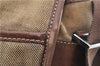 Authentic PRADA Canvas Leather Shoulder Cross Body Bag Purse Brown 9296D