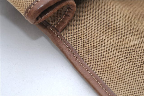 Authentic PRADA Canvas Leather Shoulder Cross Body Bag Purse Brown 9296D