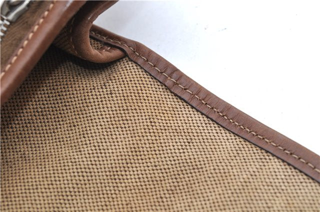 Authentic PRADA Canvas Leather Shoulder Cross Body Bag Purse Brown 9296D