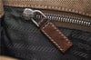 Authentic PRADA Canvas Leather Shoulder Cross Body Bag Purse Brown 9296D
