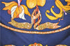 Authentic HERMES Carre 90 Scarf "PIERRES d'ORIENT et d'OCCIDENT" Silk Blue 9296F