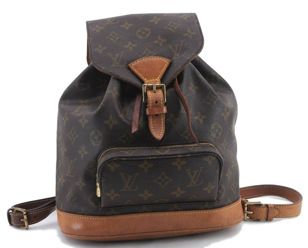 Authentic Louis Vuitton Monogram Montsouris MM Backpack M51136 LV 9297C