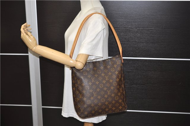 Authentic Louis Vuitton Monogram Looping GM Shoulder Bag M51145 LV 9297E