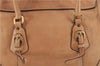 Authentic PRADA CERVO Leather 2Way Shoulder Hand Tote Bag BN1190 Beige 9299E