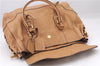 Authentic PRADA CERVO Leather 2Way Shoulder Hand Tote Bag BN1190 Beige 9299E