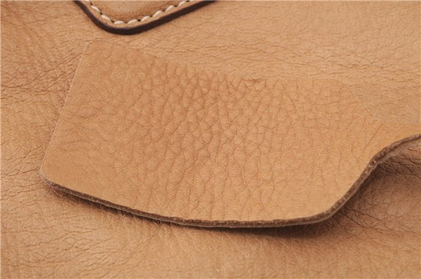 Authentic PRADA CERVO Leather 2Way Shoulder Hand Tote Bag BN1190 Beige 9299E