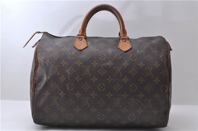 Authentic Louis Vuitton Monogram Speedy 35 Hand Bag M41524 LV 9302C