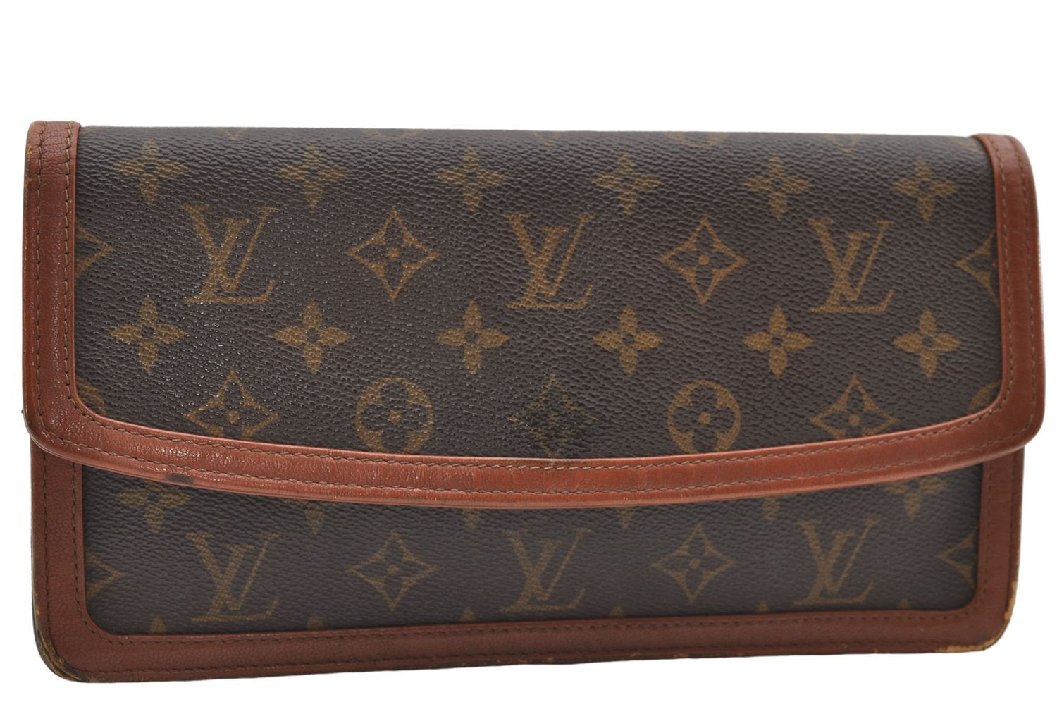 Auth Louis Vuitton Monogram Pochette Dame PM Clutch Hand Bag M51812 LV 9302D