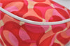 Authentic CELINE Shoulder Hand Bag Pouch Purse Canvas Leather Red Pink 9302E