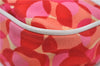 Authentic CELINE Shoulder Hand Bag Pouch Purse Canvas Leather Red Pink 9302E