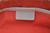 Authentic CELINE Shoulder Hand Bag Pouch Purse Canvas Leather Red Pink 9302E