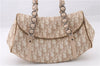 Authentic Christian Dior Trotter Romantic Hand Bag PVC Leather Beige Box 9303E