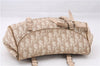 Authentic Christian Dior Trotter Romantic Hand Bag PVC Leather Beige Box 9303E