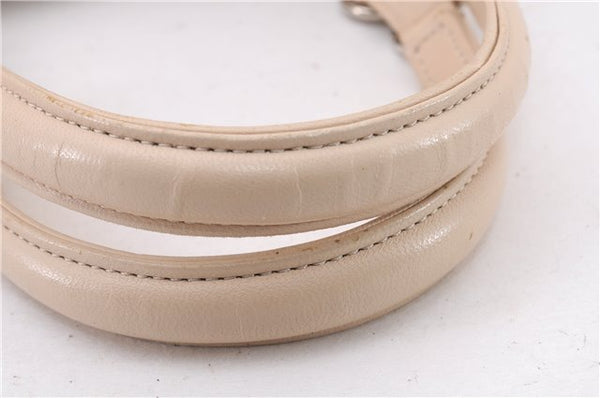 Authentic Christian Dior Trotter Romantic Hand Bag PVC Leather Beige Box 9303E