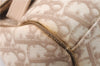 Authentic Christian Dior Trotter Romantic Hand Bag PVC Leather Beige Box 9303E