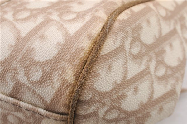 Authentic Christian Dior Trotter Romantic Hand Bag PVC Leather Beige Box 9303E
