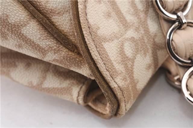Authentic Christian Dior Trotter Romantic Hand Bag PVC Leather Beige Box 9303E
