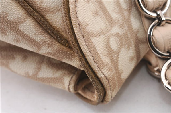 Authentic Christian Dior Trotter Romantic Hand Bag PVC Leather Beige Box 9303E