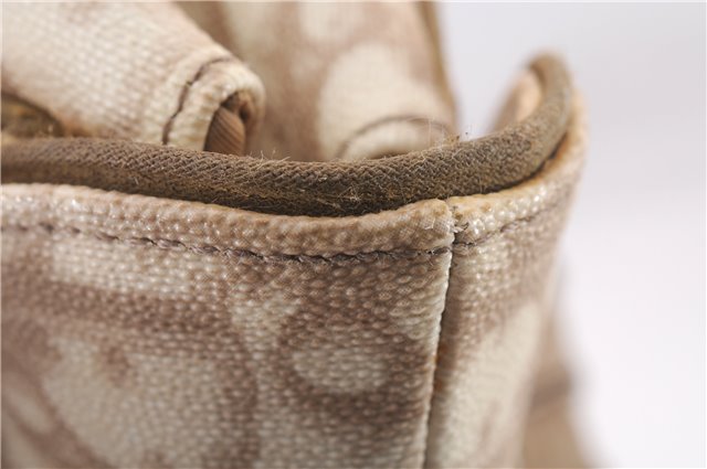 Authentic Christian Dior Trotter Romantic Hand Bag PVC Leather Beige Box 9303E