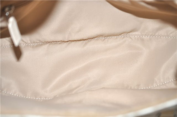 Authentic Christian Dior Trotter Romantic Hand Bag PVC Leather Beige Box 9303E