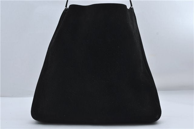 Authentic GUCCI Vintage Shoulder Hand Bag Suede Leather 0013181 Black 9305D