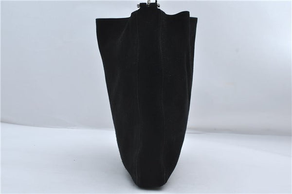 Authentic GUCCI Vintage Shoulder Hand Bag Suede Leather 0013181 Black 9305D