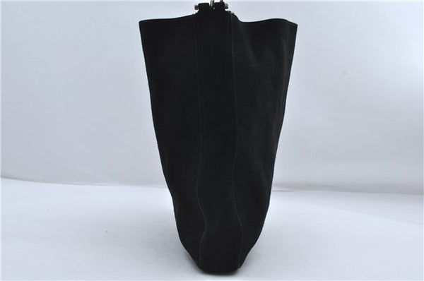 Authentic GUCCI Vintage Shoulder Hand Bag Suede Leather 0013181 Black 9305D