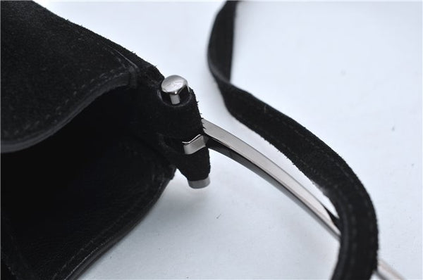 Authentic GUCCI Vintage Shoulder Hand Bag Suede Leather 0013181 Black 9305D