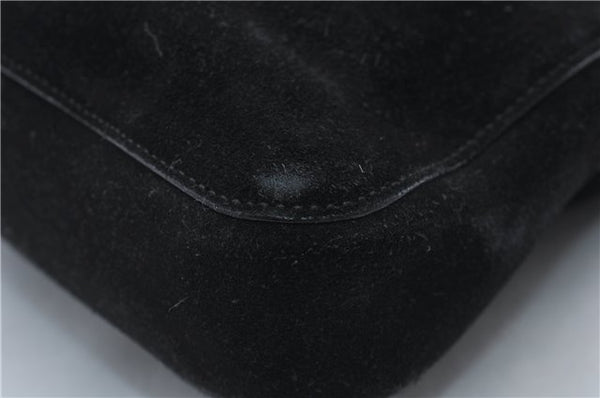 Authentic GUCCI Vintage Shoulder Hand Bag Suede Leather 0013181 Black 9305D