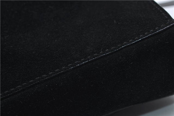 Authentic GUCCI Vintage Shoulder Hand Bag Suede Leather 0013181 Black 9305D