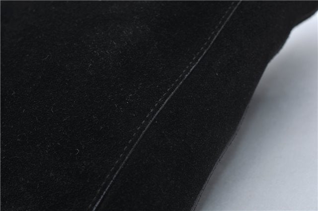 Authentic GUCCI Vintage Shoulder Hand Bag Suede Leather 0013181 Black 9305D