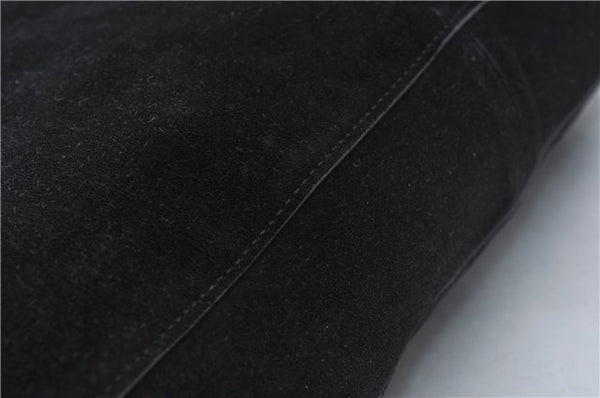 Authentic GUCCI Vintage Shoulder Hand Bag Suede Leather 0013181 Black 9305D