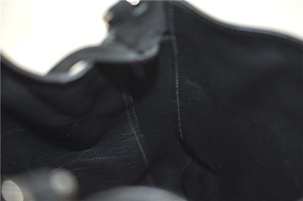 Authentic GUCCI Vintage Shoulder Hand Bag Suede Leather 0013181 Black 9305D