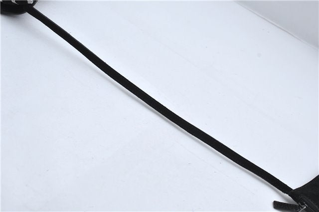 Authentic GUCCI Vintage Shoulder Hand Bag Suede Leather 0013181 Black 9305D