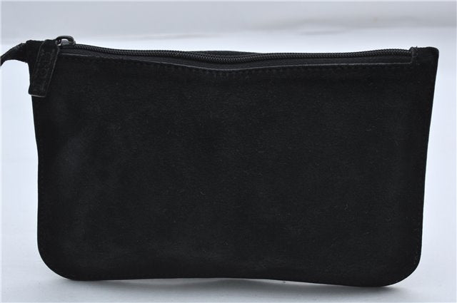 Authentic GUCCI Vintage Shoulder Hand Bag Suede Leather 0013181 Black 9305D