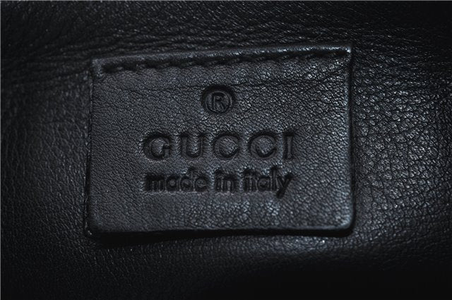 Authentic GUCCI Vintage Shoulder Hand Bag Suede Leather 0013181 Black 9305D